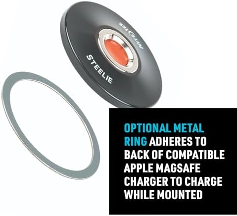 Transform Your Driving Experience with the Nite Ize Steelie Windshield Mount – Superior Magnetic Phone Holder for Effortless Access to GPS and Calls – Premium Compatibility with Mag Safe and Most Smartphones – Quick Squeeze Design for Instant Attachment – 360-Degree Rotation for Optimal Viewing – Durable and Easy to Install Car Accessory for Enhanced Safety and Convenience