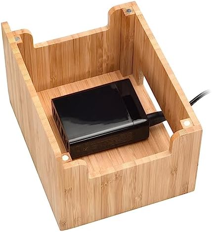 Eco-Friendly Bamboo Multi-Device Charging Station with 6-USB Hub – Universal Organizer for Smartphones, Tablets, and Laptops – Fast Charging Power Supply for a Clutter-Free Workspace