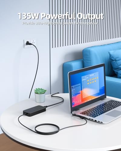 Ultra-Fast 135 W Charger for Acer Nitro 5 Gaming Laptops – High-Performance AC Adapter with 10 ft Cable for Seamless Charging and Exceptional Compatibility – Built for Enhanced Safety and Reliability – Perfect for Home, Office, and Travel Use – 30-Day Hassle-Free Returns and 24/7 Customer Support