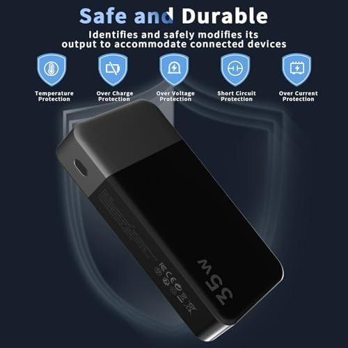 NOBIS 20000 m Ah Portable Power Bank – 35 W Fast Charging Battery Pack with USB-C Cable & Digital Display for Ultimate Device Compatibility – Stay Charged on the Go!