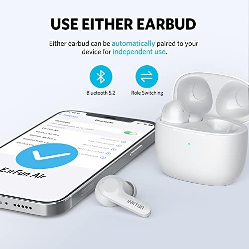 Elevate Your Audio Journey with Ear Fun Air True Wireless Earbuds – Bluetooth 5.0 Technology, 4 Microphones for Crystal-Clear Calls, IPX7 Waterproof Sweatshield for Active Lifestyles, Volume Control for Custom Sound, Fast USB-C & Wireless Charging, Deep Bass Sound Experience, 35 Hours of Playtime in Sleek White – Perfect for Music Lovers & Fitness Enthusiasts
