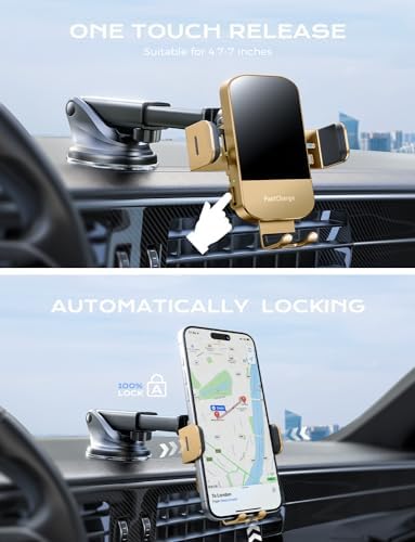 CHGeek 15 W Wireless Car Charger & Auto-Clamping Phone Mount – Fast Qi Charging Solution for i Phone 15/14/13/12/11 Pro Max & Samsung Galaxy S25/S24/S23/S22/S21/S20 – Stylish Pink Design for Modern Drivers – Effortless Device Security & Optimal Viewing Angles
