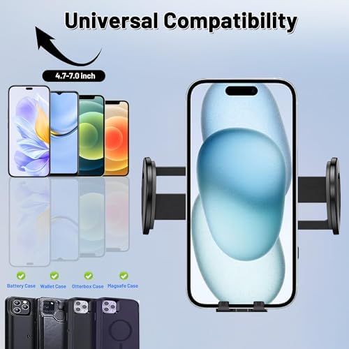 Car Phone Holder Fits for Cadillac Lyriq 2023-2025/CT5 2025 /XT4 2024 2025[Only fits for 33 inch Screen],Car Phone Mount Snugly fit Dashboard, Fits 4.7-7 inch Phones,360°, Easy to Install – Enhanced Compatibility and Speed