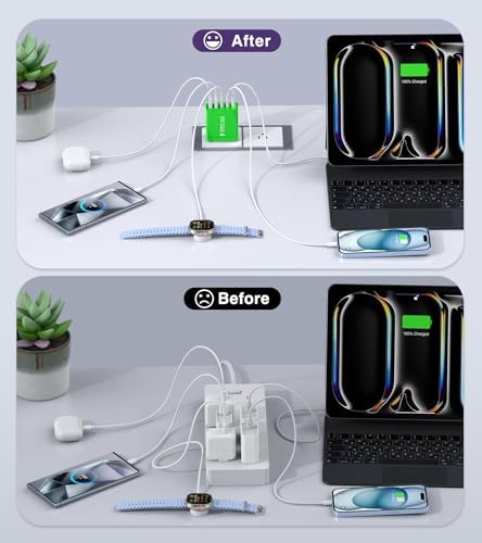 Efficient 50 W Dual USB-C Wall Charger Duo – Rapid Multi-Device Power Adapter for i Phone 16/15/14/13/12, i Pads, and Android Smartphones – Compact Fast Charging Solution for On-the-Go Professionals