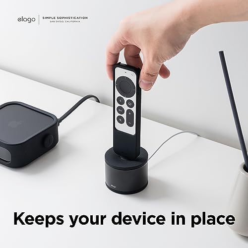 elago D Stand Premium Aluminum Charging Dock for Apple Devices – Sleek Charging Station for i Phone and Apple TV Remote – Lightweight and Portable Cable Management Solution for Home and Office – Enhanced Compatibility & Speed