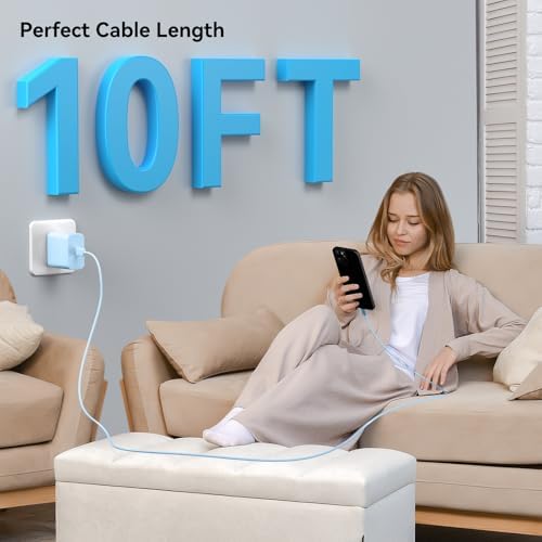 Apple 16 Series 45 W USB-C Rapid Charger with 6.6 ft Type-C Cable – Ultimate Fast Charging Solution for i Phone 16, Galaxy S24/S23, and All USB-C Devices – Compact, Durable, and Safety-Enhanced Power Adapter for On-the-Go Efficiency