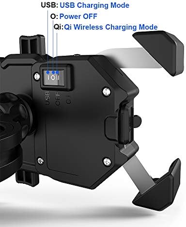 Transform Your Motorcycle Experience with the i MESTOU 15 W Qi Wireless Charger & Dual Phone Holder – Universal Fit for 3.5-6.8 Inch Devices, Fast Charging, and Waterproof Durability for All Conditions