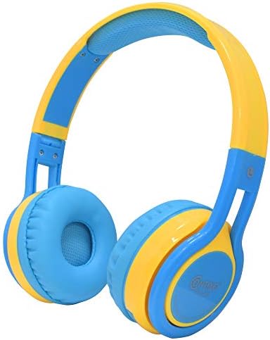 Vibrant Contixo KB-2600 Kids Bluetooth Headphones – Safe 85 d B Volume Limiting Over-Ear Design with Built-in Mic, FM Radio & Micro SD Slot – Portable Foldable Fun in Eye-Catching Green & Orange for Ultimate Audio Adventure