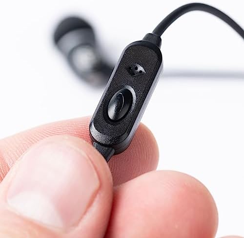 JLab J6 MS JBuds Premium Single In-Ear Headset with Enterprise-Class Microphone – Stylish Black Design, Ergonomic Comfort, Seamless Stereo to Mono Transition, Universal 3.5 mm Compatibility for Enhanced Audio Clarity and Versatile Use