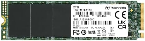 Elevate Your Computing Experience with the Transcend 256 GB M.2 2280 SSD – Achieve Lightning-Fast Speeds of Up to 1,600 MB/s for Seamless Gaming and Multitasking, Featuring PCIe NVMe Gen3 x4 Compatibility, 3 D TLC NAND Technology for Enhanced Durability, and Intelligent LDPC Error Correction for Unmatched Data Integrity. Perfect Upgrade for Ultrabooks, Laptops, and Desktops!