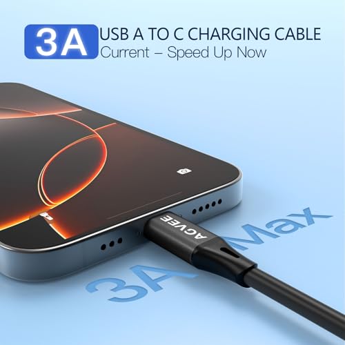 AGVEE 2 Pack 5 ft Coiled USB to USB-C Charging Cables – High-Speed 3 A Fast Charger for i Phone 16/15 Car Play, Galaxy S Series, and Google Pixel – Tangle-Free Design for Effortless Charging in Cars and at Home – USB-IF Certified for Quality and Safety – Durable, Compact, and Ideal for On-the-Go Power Solutions