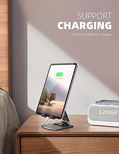 Lamicall Premium Adjustable Tablet Stand – Versatile Foldable Holder for 4.7″ to 13″ Devices – Ideal for i Pad Pro, Galaxy Tabs, and Kindle – Ergonomic Design for Optimal Comfort and Stability – Sleek Silver Finish Perfect for Work, Entertainment, and Travel – Compact, Durable, and Lightweight for Effortless Portability – Enhance Your Viewing Experience with Adjustable Angles and Hands-Free Operation – The Ultimate Tablet Accessory for Productivity and Relaxation