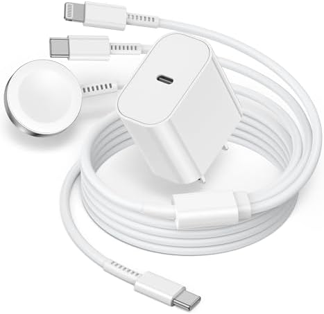 Premium 5 W Fast Charging USB C Cable for Apple Watch – 6 ft Magnetic Charger, MFi Certified, Compatible with Series SE2/8/7 & All Sizes 38 mm to 45 mm – Reliable & Efficient Power Solution for On-the-Go Users