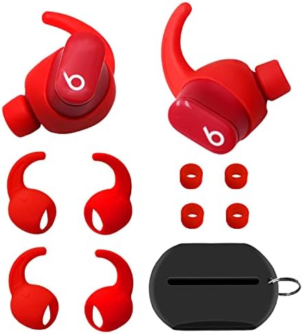 Upgrade Your Beats Studio Buds with Premium Silicone Ear Tips – Anti-Slip Comfort Grip Replacement Ear Hooks, 2 Pairs in Sleek Black for Enhanced Fit and Sound Quality
