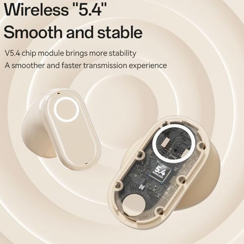 Ultra-Compact Bluetooth 5.4 Sport Earbuds for Small Ears – IPX5 Waterproof Mini Earbuds with Exceptional Stereo Sound Quality for Active Lifestyles – Discreet Comfort for All-Day Use