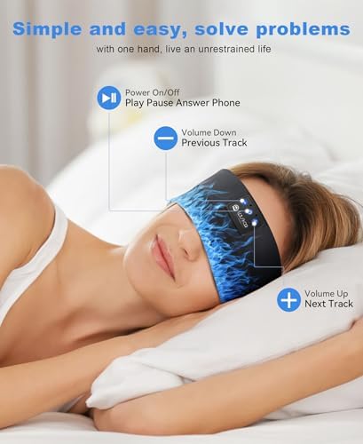 Ultimate Bluetooth 5.4 Sleep Headband Headphones – Designed for Side Sleepers, Unmatched Comfort for Active Lifestyles, Superior Sound Quality, Ergonomic Fit for Enhanced Relaxation, Ideal Tech Gift for Music and Podcast Enthusiasts