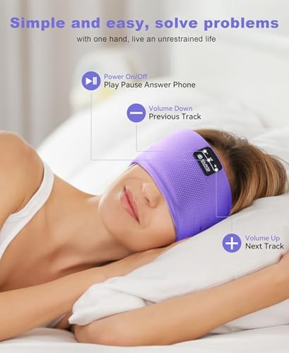 Ultimate Bluetooth 5.4 Sleep Headband Headphones – Designed for Side Sleepers, Unmatched Comfort for Active Lifestyles, Superior Sound Quality, Ergonomic Fit for Enhanced Relaxation, Ideal Tech Gift for Music and Podcast Enthusiasts