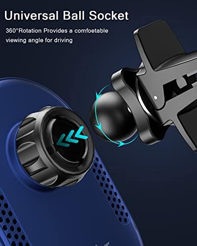 Mag-Safe Wireless Car Charger for i Phone 14/13/12 Series – Fast Auto-Alignment Air Vent Mount with Magnetic Stability, Stylish Blue Design for Effortless Charging on the Go – Essential Car Accessory for Seamless Navigation and Connectivity