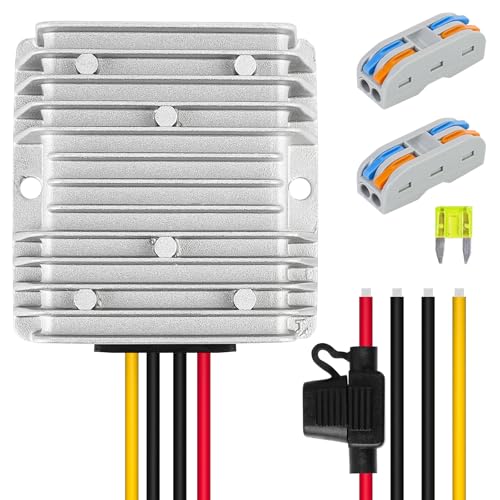 Ultimate 24 V 145 W DC-DC Voltage Regulator – Versatile Step Down/Up Converter (9 V-40 V to 24 V, 6 A) – Durable Waterproof Power Supply for Enhanced Golf Cart Performance and Accessory Compatibility