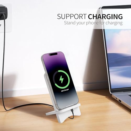 Versatile Solid Wood Phone Stand – Premium Desktop Holder for All Phone Types, Non-Slip Design with Sleek Black Finish, Ideal for Home & Office Use, Enhancing Productivity and Style