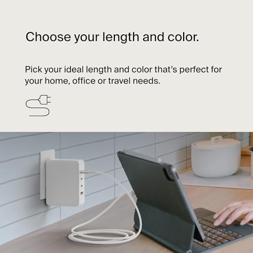 Belkin 6.6 ft USB C to USB C Charging Cable – 240 W Type-C Fast Charger for i Phone 16, Galaxy S25, Pixel 9, Mac Book, i Pad Pro, Chromebook, and Switch Steam Deck – Durable, High-Speed Connection for Enhanced Device Performance – Sleek Black Finish