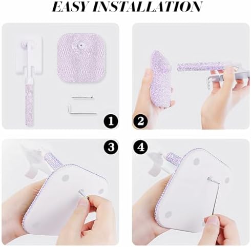 Cavdycidy Bling Cell Phone Stand for Desk,Glitter Rhinestone Angle Adjustable Phone Holder,Crystal Desktop Holder Compatible with iPhone 16 Pro Max 15 Plus 14 13 12 11 and Samsung,All Phones(Pink) – Enhanced Compatibility and Speed