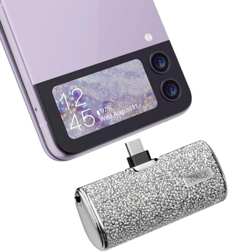 Ultra-Compact 4500 m Ah i WALK USB C Portable Charger – Stylish Pink Power Bank for i Phone 16/15 & Samsung Galaxy S25/S24/S23 Ultra – Fast Charging, Sleek Design for On-the-Go Convenience