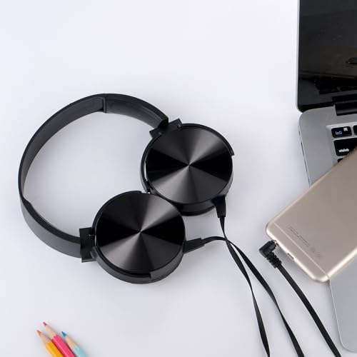 Classroom Headphones Bulk Pack – 10 On-Ear Student Headsets with Superior Stereo Sound, Comfortable Swivel Ear Pads for Engaging Learning and Online Classes – 3.5 mm Compatible for Ultimate Convenience (Black) – Perfect for Schools, Libraries, and Group Learning Activities
