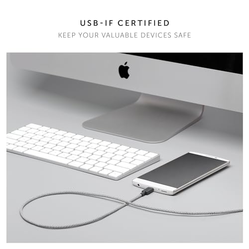 Native Union Belt Cable XL 10 ft USB-C to USB-A – Ultra-Durable Charging Solution with Leather Organizer for i Phone 16, Samsung Galaxy Z Fold 6, Pixel 9 Pro & More – Maximize Speed & Style with Tangle-Free Design