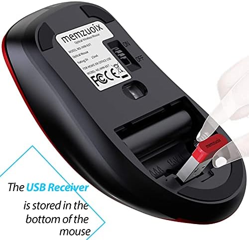 Upgrade Your Workflow with the Memzuoix 2.4 G Wireless Mouse – Ergonomic and Portable 1400 DPI USB Mouse for Laptop, PC & Desktop | 5 Customizable Buttons for Ultimate Control | Ideal for Professionals and Casual Users Alike