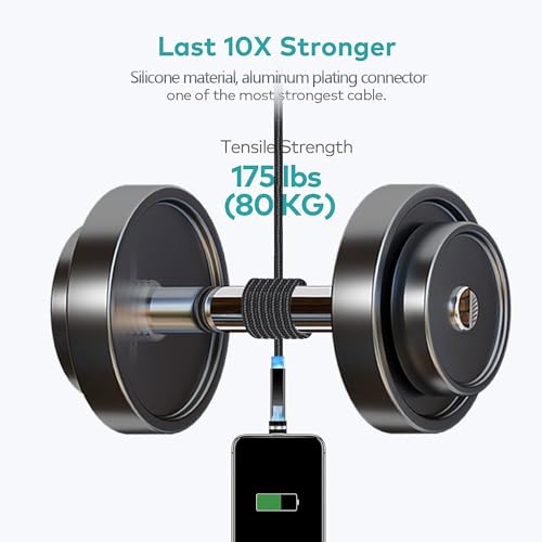 AICase 3-in-1 Magnetic Charging Cable – Retractable Fast Charging Solution for Type-C, Micro USB & i Phone Devices – Tangle-Free and Durable Design for Effortless Organization & Seamless Connectivity