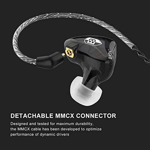 BASN Bsinger PRO Hybrid Dual Driver In-Ear Monitors with Detachable MMCX Cables – Premium Sound Isolating Earbuds for Musicians and Audio Professionals – Lightweight, Ergonomic Design for Extended Comfort and Versatile Device Compatibility – Enhanced Audio Clarity for Studio and Stage Performance