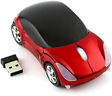 Vibrant Pink Car-Shaped Wireless Mouse for Small Hands – 2.4 GHz Ergonomic Optical Gaming Mouse with USB Receiver – Perfect for Kids, PC, and Laptop Use – Fun and Functional Computer Accessory