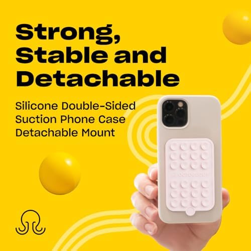 Effortless Creativity with the Hot Pink Double-Sided Suction Phone Holder – Versatile Detachable Mount for Hands-Free Selfies and Videos – Universal Compatibility for i Phone & Android Devices – Compact 2.5” x 3.75” Design for Ultimate Portability – Advanced Strong Grip Technology Ensures Steady Shots and Seamless Sharing
