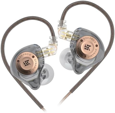 KZ EDX Pro X Hi-Fi In-Ear Monitors – Superior Sound Engineering for Audiophiles, DJs, and Vocalists – Deep Bass Precision with Customizable Detachable Cables – Ergonomically Crafted for Ultimate Comfort and Device Versatility – Experience Elevated Listening with Lightweight Design and Noise Isolation