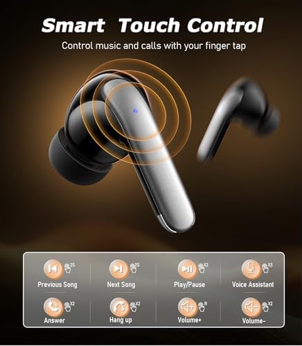 Revolutionary Bluetooth 5.3 Wireless Earbuds with Superior Noise Cancellation – IPX7 Waterproof for Active Lifestyles, Deep Bass Audio & 40-Hour Playtime – Ergonomic Comfort Design with Real-Time LED Battery Indicator – Perfect for Music, Sports, and Professional Calls – Unmatched Audio Experience Everywhere