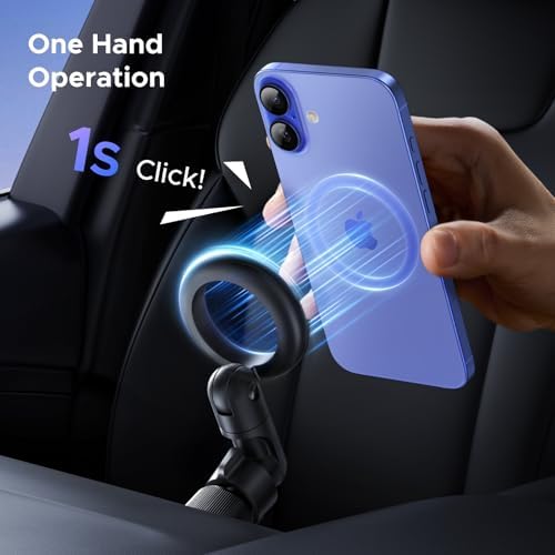 UGREEN Magnetic Car Phone Mount for Mag Safe – Secure Air Vent Holder for i Phone 16, 15 Pro Max, 14, 13, 12 Pro & Mini – Enhanced Magnetic Grip & Easy Installation for Seamless Navigation – Sleek Design for Clutter-Free Driving Experience