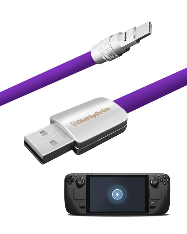 Ultimate 100 W USB Type C Fast Charging Cable for Steam Deck – 6.6 ft Durable Silicone Charger with Tangle-Free Design, Ideal for Gamers & Tech Lovers, Superior Power Delivery for All USB-C Devices