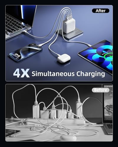Revolutionary 100 W USB-C Multi-Port Charger with Foldable Plug & Global Adapters – Ga N II Technology for High-Speed Charging of Mac Book, i Phone 16/15/14, Galaxy Devices, and More – Your Ultimate Travel Charging Solution for Maximum Efficiency and Convenience