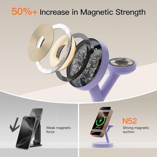 2025 US Edition 3-in-1 Wireless Charging Station for Apple: High-Speed 15 W Mag-Safe Charger Dock for i Phone 16/15/14/13/12, Air Pods, and Apple Watch – Superior Compatibility and Fast Charging Solution