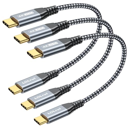 High-Speed USB C Cable 3-Pack: 20 Gbps Data Transfer, 4 K@60 Hz UHD Display & 100 W Fast Charging – Versatile Lengths (1 FT, 3 FT, 6 FT) for Ultimate Compatibility with Dell, Samsung T7, Sandisk & More