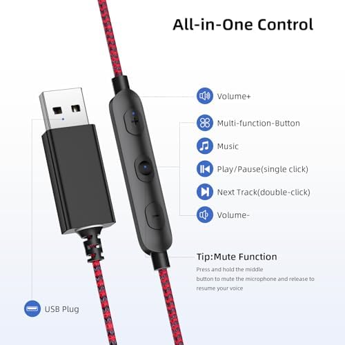 Revolutionize Your Audio Experience with High-Performance USB Earbuds – Noise-Isolating Wired Headset for Seamless Zoom Calls and Gaming | 3.9 ft In-Ear Design with Integrated Microphone, Adjustable Volume Control, and Universal Compatibility for HP, Dell, and Chromebook | Sleek Black Finish for Enhanced Sound Quality and Comfort in Every Use