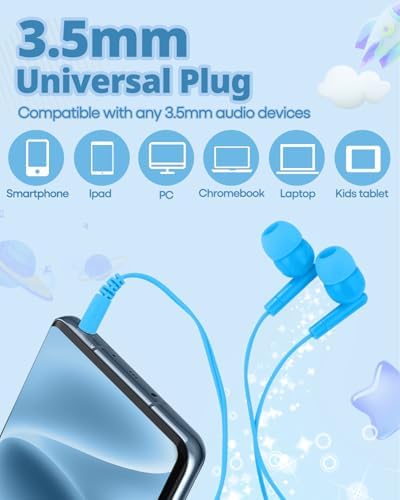 Bulk 100 Pack Premium Wired Earbuds for K-12 Learning – Lightweight In-Ear Headphones with 3.5 mm Jack for Classroom Engagement – Durable, Comfortable, and Cost-Effective Audio Solution to Boost Student Focus and Collaboration