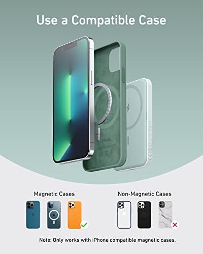 Anker 621 Mag Go Wireless Power Bank – 5,000 m Ah Magnetic Portable Charger for i Phone 12 to 16 Series, Compact Design with USB-C Cable, Fast Mag Safe Charging Solution for On-the-Go Power Needs