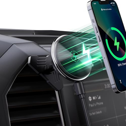 Kaishengyuan Wireless Charger Magnetic Vent Phone Mount Compatible with 2015-2020 Ford F-150, 2017-2021 Super Duty & 2018-2021 Expedition Smartphone Holder Cradles Bracket Stand for All Smartphone – Enhanced Compatibility and Speed