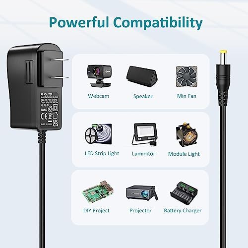 Universal 24 V 1.5 A AC Adapter with 10 Interchangeable DC Plugs – The Ultimate Power Solution for Ride-On Toys, Massage Guns, and LED Strip Lights – Reliable Fast Charging with Overload Protection and Compact Design for Convenience