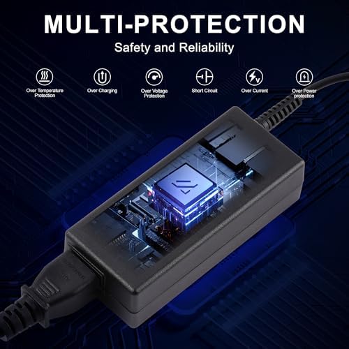 65 W USB-C Laptop Charger for HP Elite Book, ZBook, Envy, Spectre x360 & Chromebook – Ultra-Portable Fast Charging Adapter with Smart Safety Technology for Travel and Everyday Use – Versatile Compatibility with Intelligent Protection Features