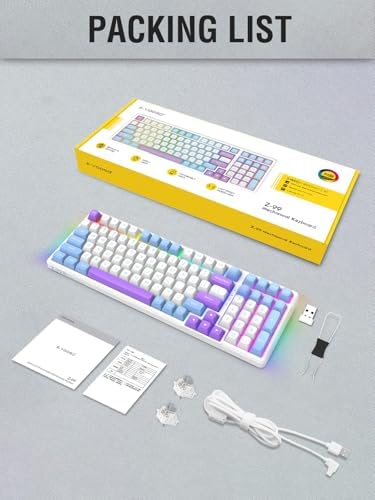 Elevate Your Game with the E-YOOSO Gasket Mechanical Gaming Keyboard – Compact 96% Layout, Vibrant RGB Backlighting & Tri-Mode Connectivity for Ultimate Versatility, Hot-Swappable Customization, Pre-Lubed Linear Switches for Smooth Gameplay, and Anti-Ghosting Technology for Flawless Performance – Ideal for Gamers and Typists Alike!