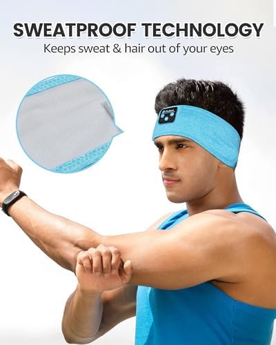 Ergonomic Bluetooth Sleep Headphones: Wireless Sports Headband with Hi-Fi Stereo Sound for Ultimate ASMR Relaxation – Lightweight, Cozy Audio Solution for Men and Women, Perfect for Meditation and Restful Sleep