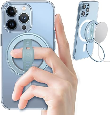 EWA Mag One Upgrade: Magnetic Phone Grip Stand Compatible with Mag Safe for i Phone 15, 14, 13 Pro/Max/Plus – Enhanced Comfort & Versatile Viewing Angles in Orange – Ultra-Thin Design with Superior Stability and 3000 Flip Lifespan – Includes Silicone Finger Strap & Protective Film for Optimal Grip and Safety – Perfect for On-the-Go Use and Secure Mounting Solutions – Experience Effortless Attachment and Detachment with Snap Bridge Technology – Lightweight and Durable Aluminum Alloy Construction – Ideal for Users Seeking Maximum Functionality and Style in Mobile Accessories